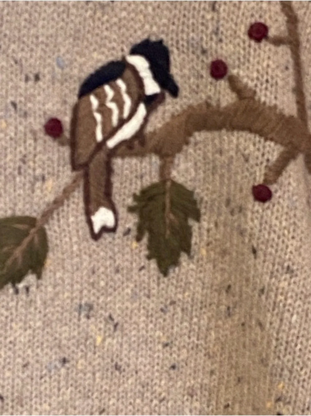 Christopher & Banks Y2K Bird Embroidered Cardigan Wool Blend Large‎